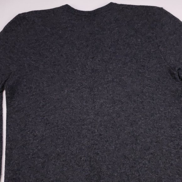 Polo Ralph Lauren Medium Sweater Gray V Neck Wool - Picture 11 of 12